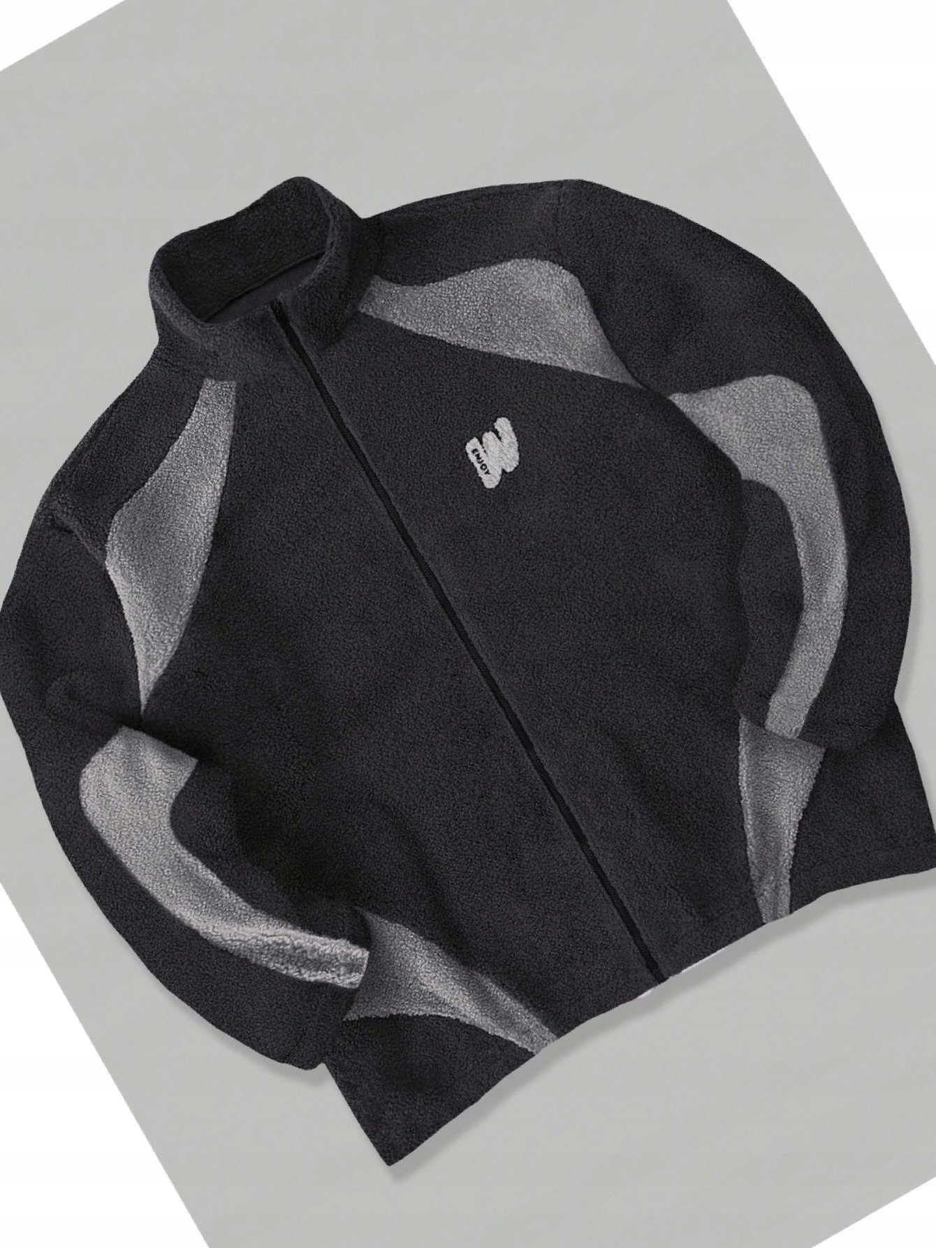 Pánská bunda na každý den Teddy Polarová Oversize Mikina Šedá XXL