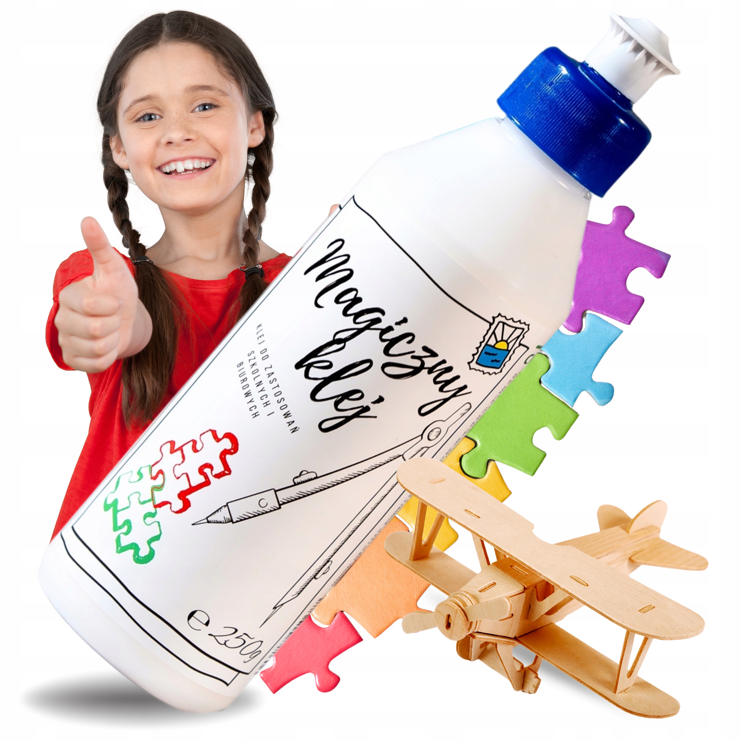 Klej Magic Do Puzzli W Tubce Introligatorski Szkolny Przezroczysty 250g