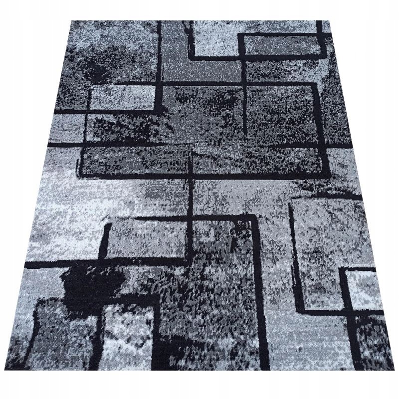 

Dywan szary geometryczny tani Bcf 120x170