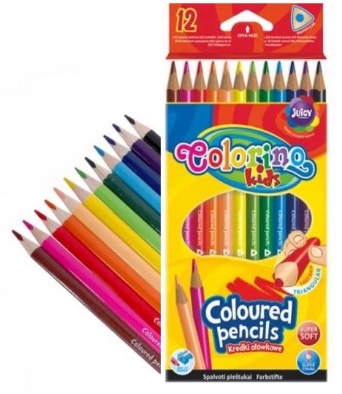 

Colorino Kredki Ołówkowe Trójkątne