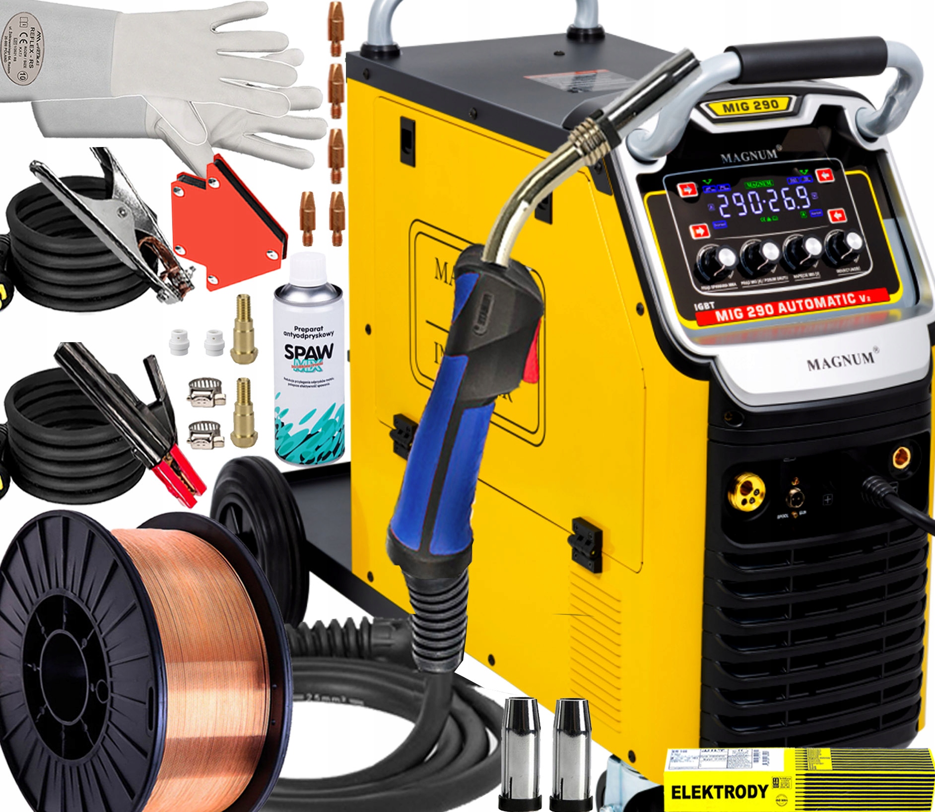 Spawarka Inwertorowa Migomat Półautomat Magnum Mig 290 Automatic 230/400V