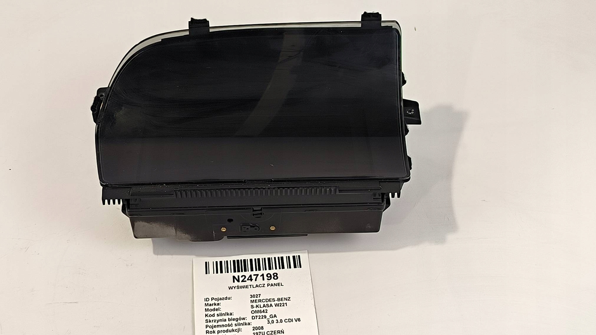 Bildschirm, PANEL 1036904816 MERCDES-BENZ S-KLASA W221