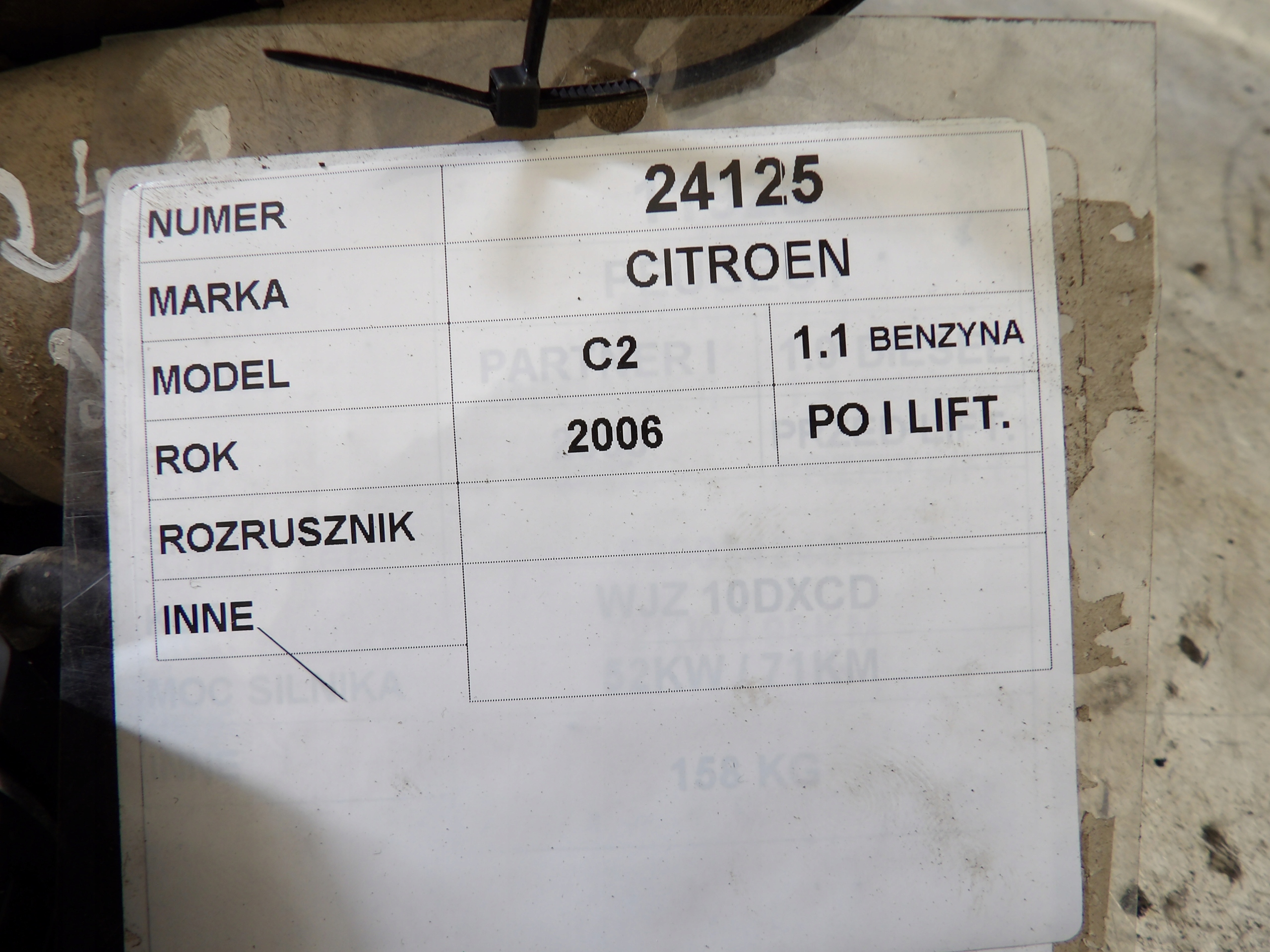Citroen C2 startér 9658308780