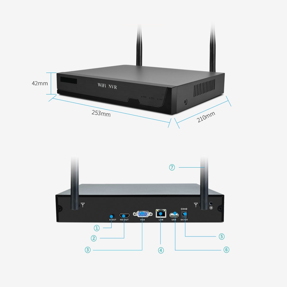 ZESTAW MONITORINGU WIFI 4 KAMERY OBROTOWE 2MPX FHD Marka A-Tion