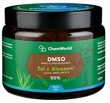 

Dmso 99,9% Żel Moc 50% z Aloesem 99% natura 500 ml
