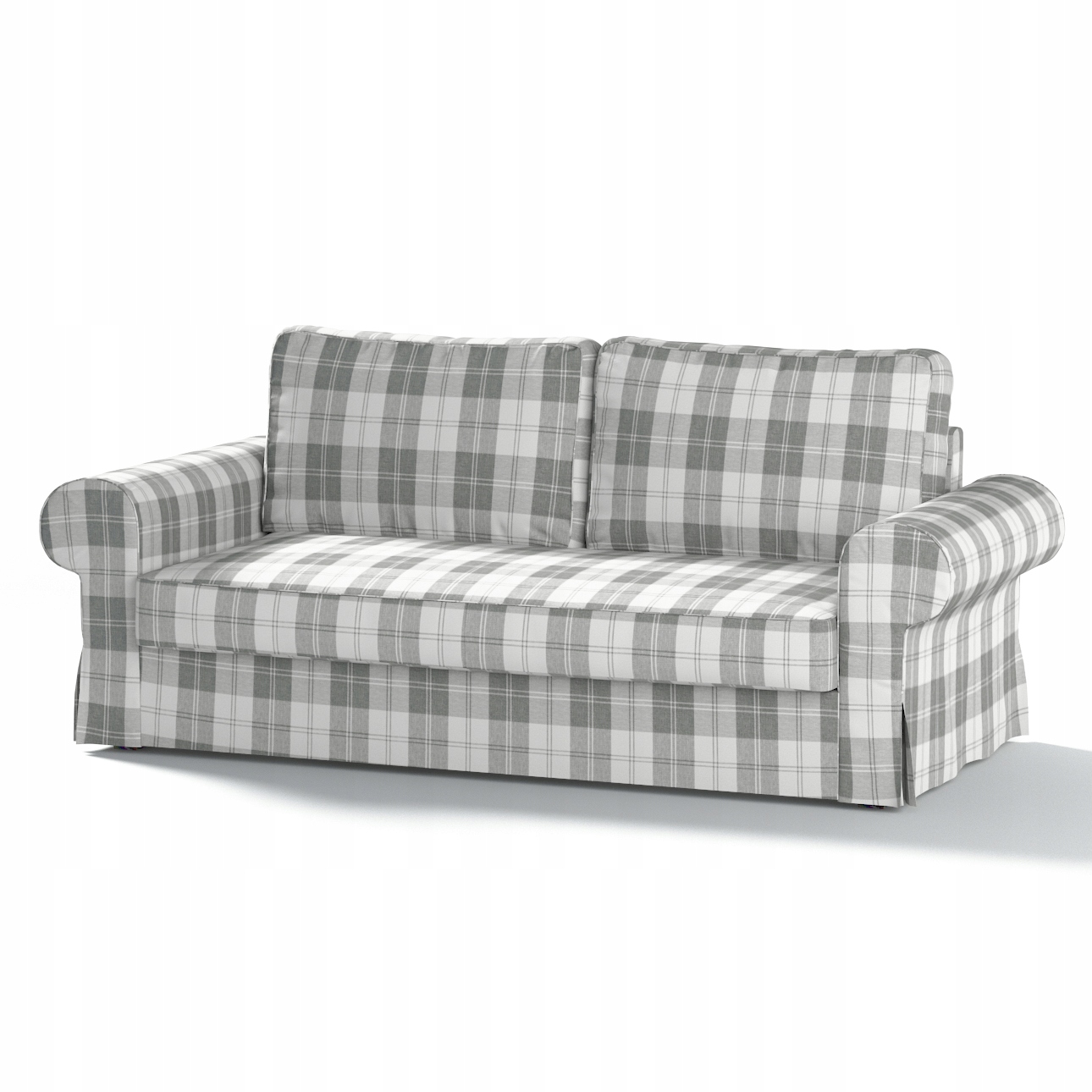 Dekoria potah na rozkládací pohovku Backabro pro 3 osoby Ikea šedý