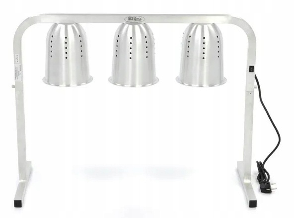 Lampa cieplna do potraw podgrzewacz gastronomiczny potrójna Maxima 9362042