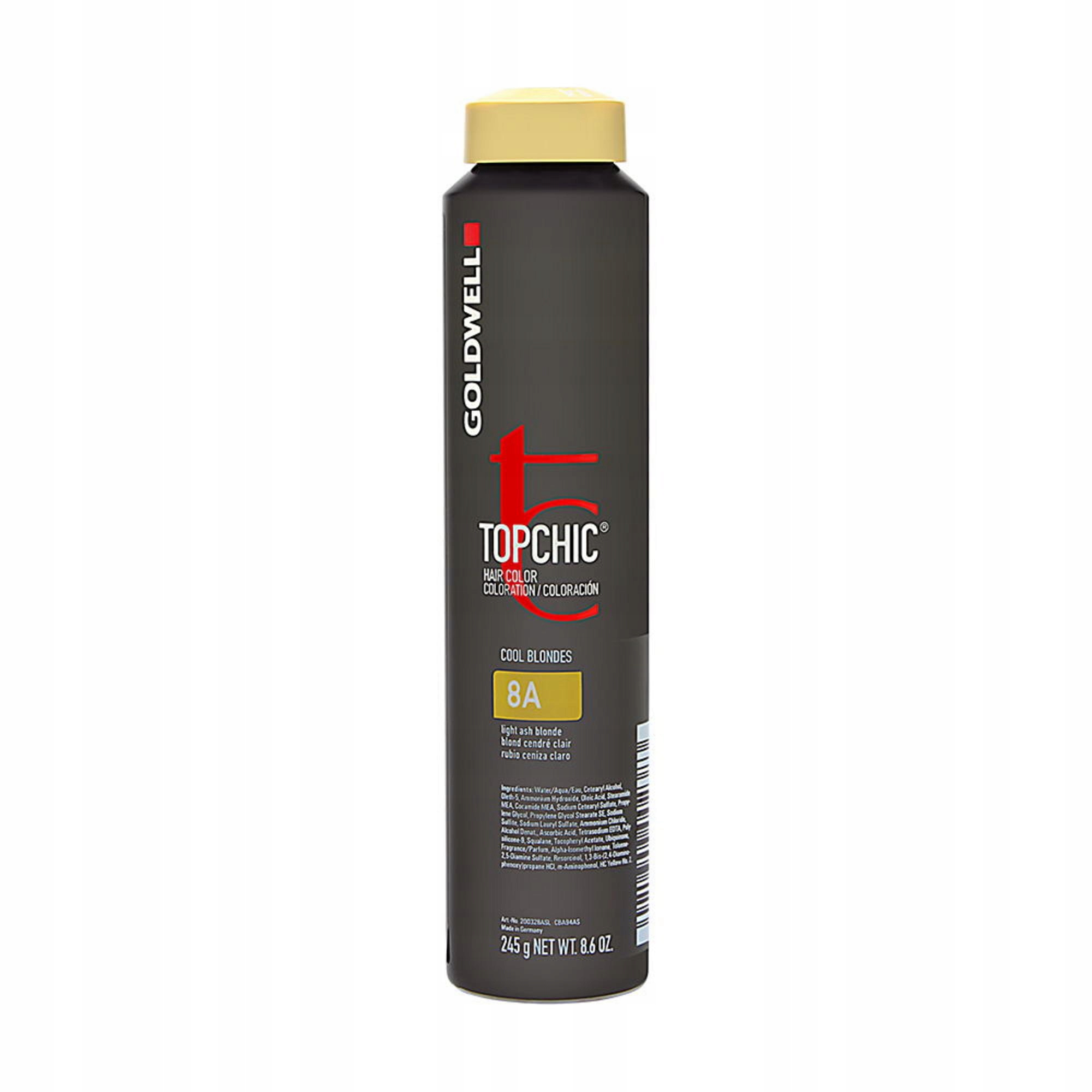 Goldwell, TopChic, Trvalá barva na vlasy, 8A Světlá popelavá blond, 250 ml