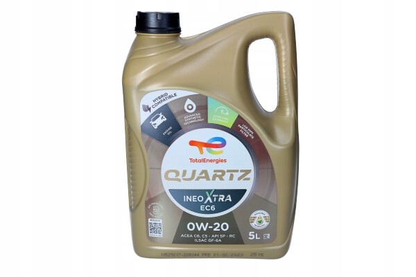 Olej Total 0W20 5L Ineo Quartz Xtra EC6 C5 Sp(rc) GF-6A RBS0-2AE 22