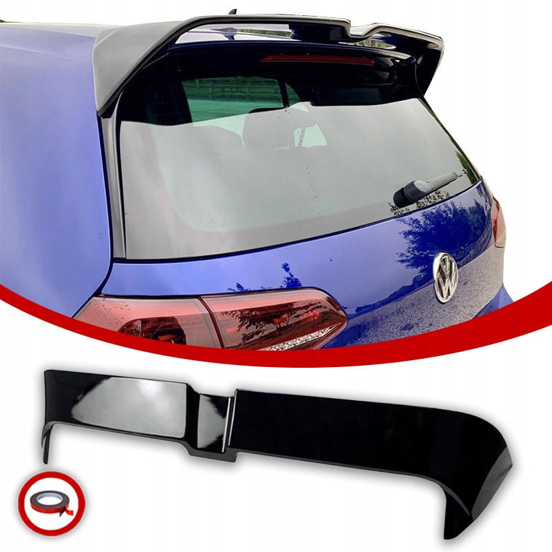 Golf 7-7,5 Letka Spoiler Zadní Krytka Standard Černý Lesk