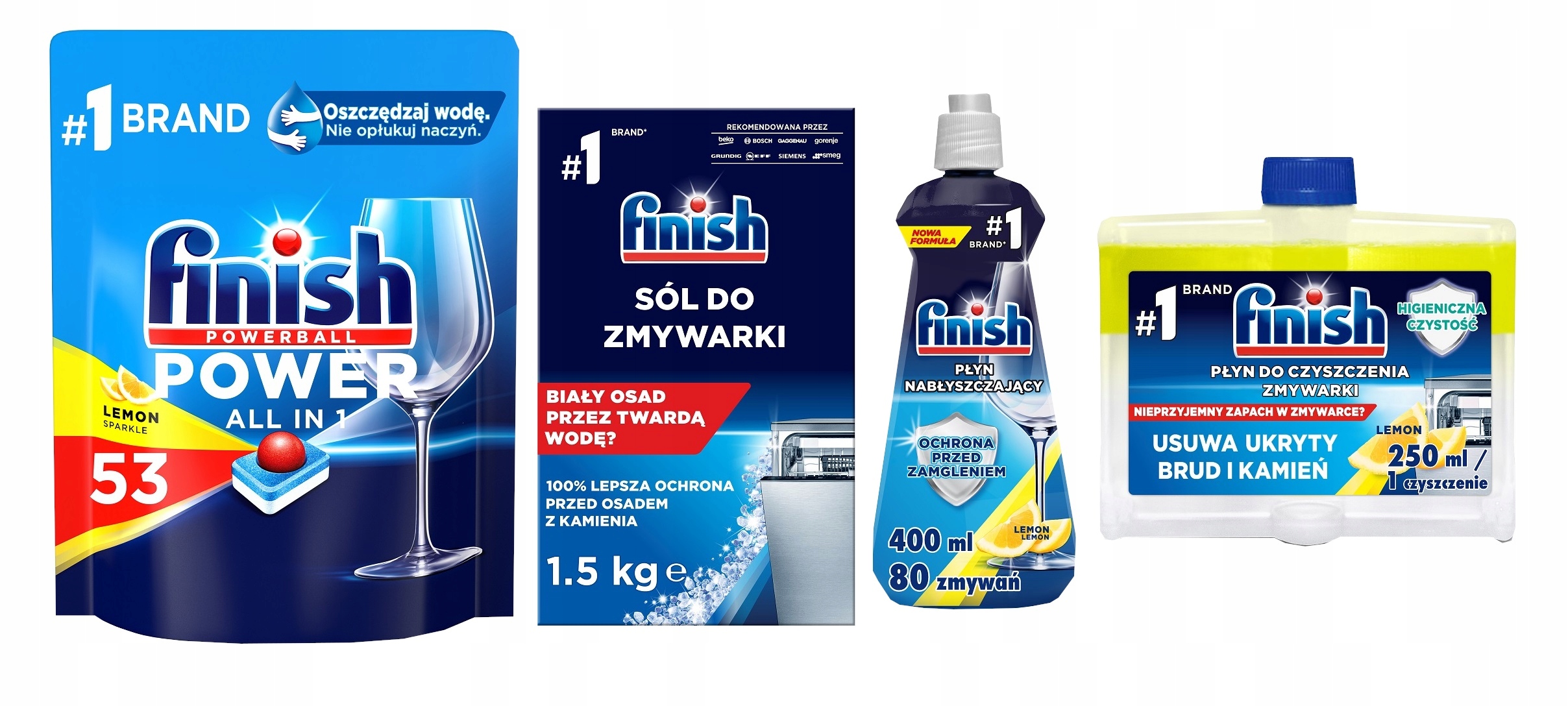 

Finish Power All-in-1 zestaw do zmywarki XL 4 szt