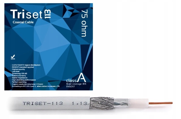 

Przewód antenowy TRISET-113 kl A 75 Om [50m]