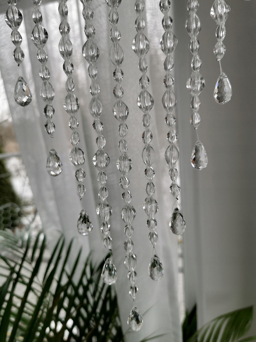 PANEL łapacz dekor OZDOBA OKNO KORALIKI 110cm W3 Kod producenta serce90