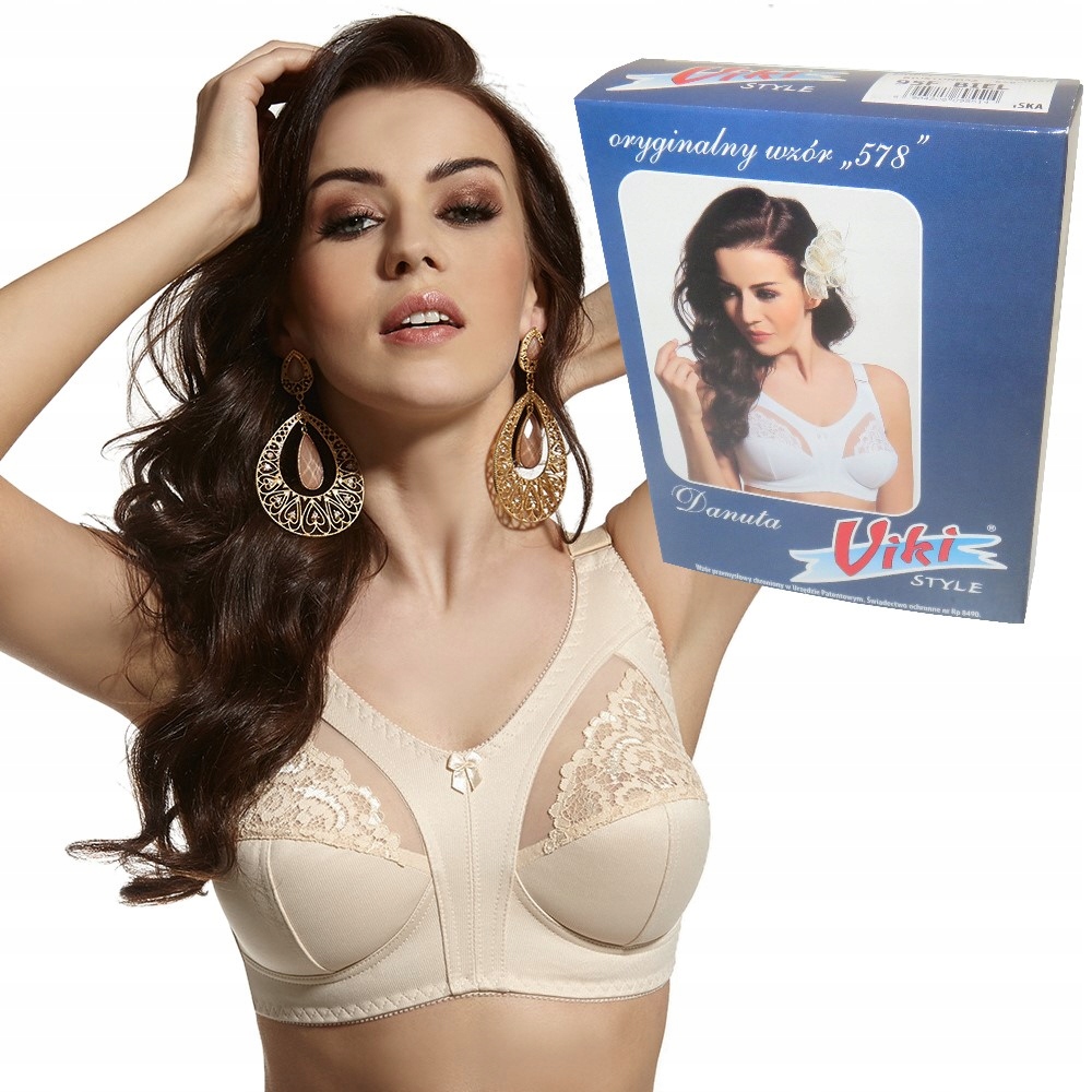Viki 578 biustonosz Danuta miękki duże rozmiary Beż 95D