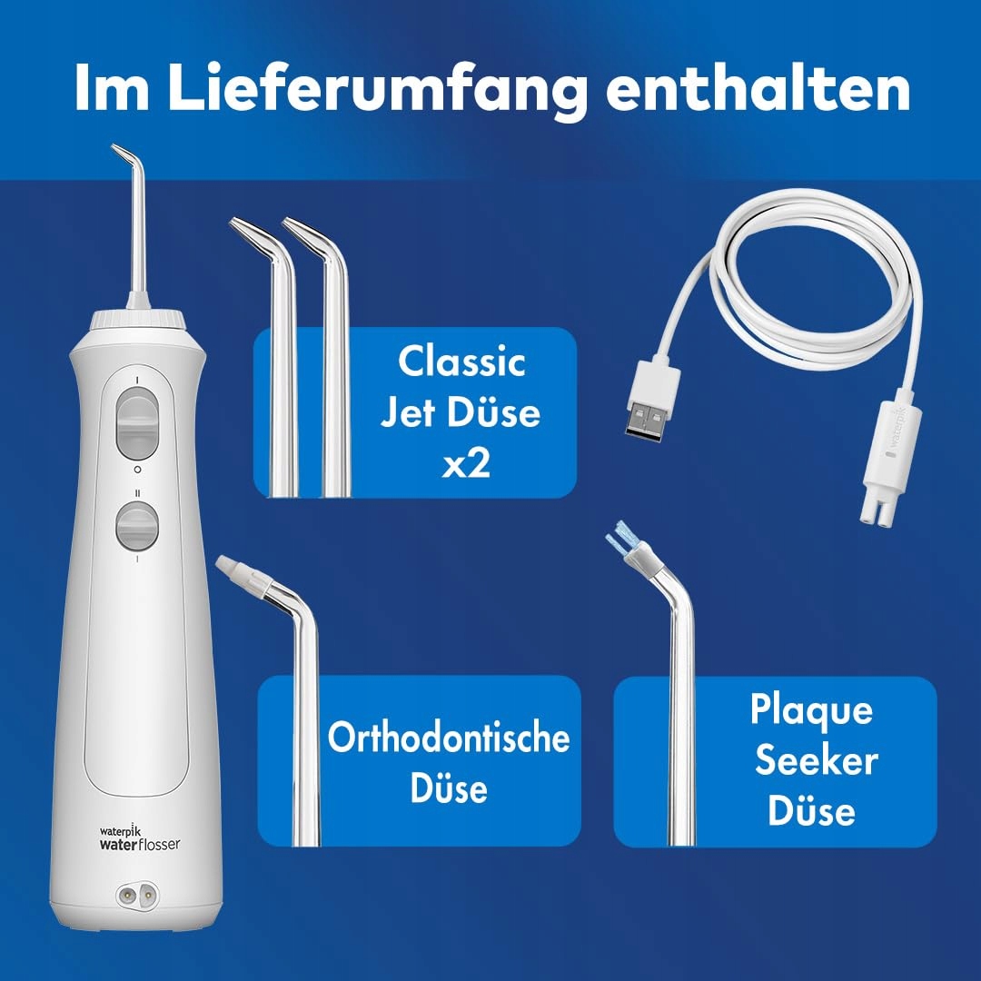 WATERPIK Bezprzewodowy Irygator Do Zębów Elektryczny Usuwa Płytkę Nazębną — miniatura 8