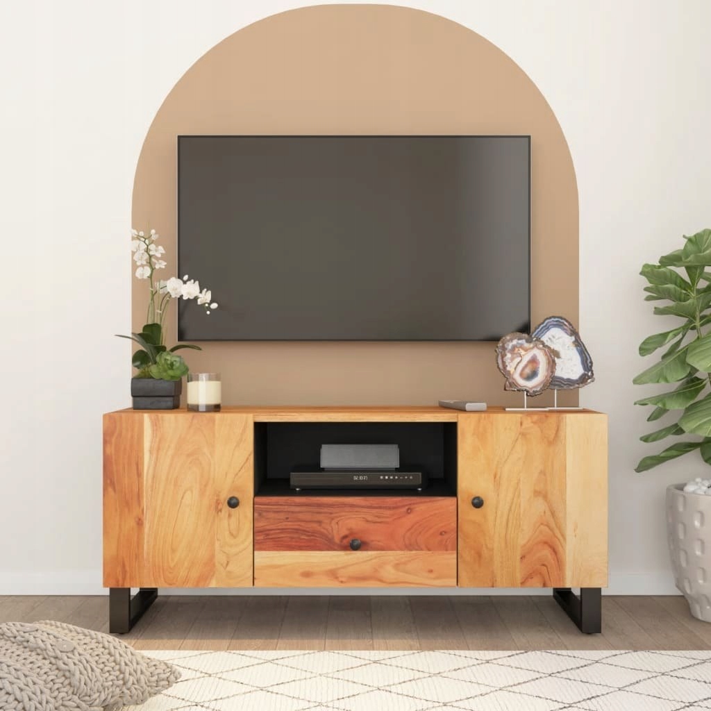 Rtv skříňka, 105 x 33,5 x 46 cm, akácie a materiál na bázi dřeva