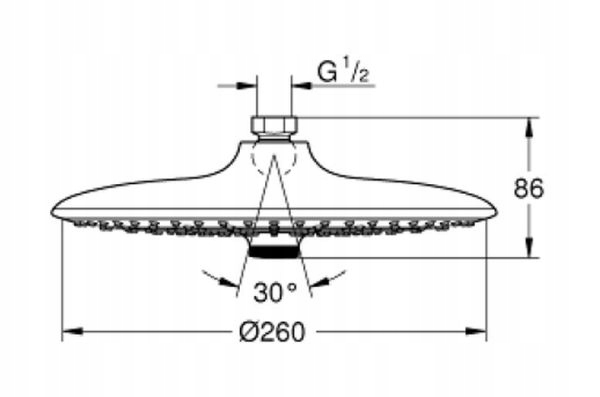 GROHE EUPHORIA 260 DESZCZOWNICA 26 CM OKRĄGŁA Marka Grohe