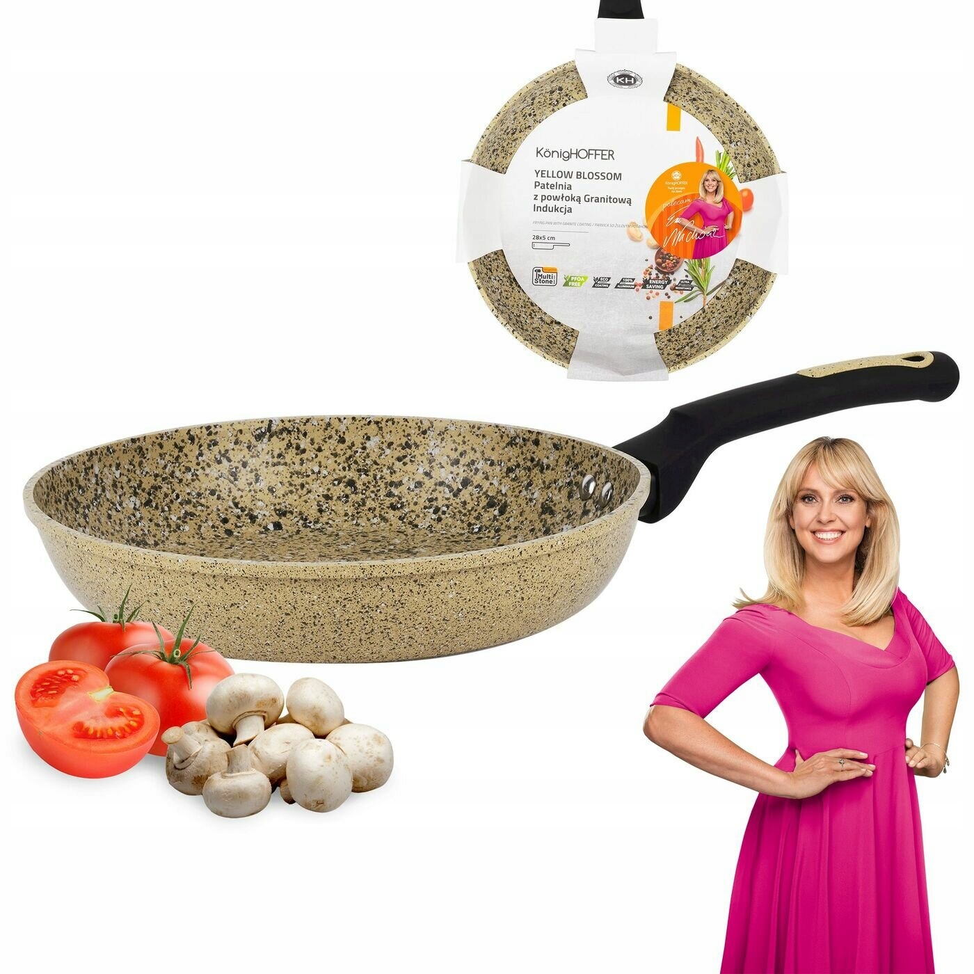 

Patelnia granitowa Konighoffer Blossom Yellow 28cm