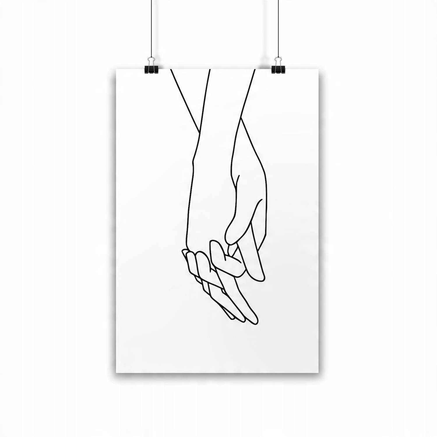 

Plakat Miłość Splecione Dłonie grafika 40x50