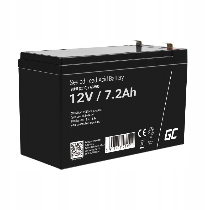 Green Cell Akumulator Agm 12V 7.2Ah