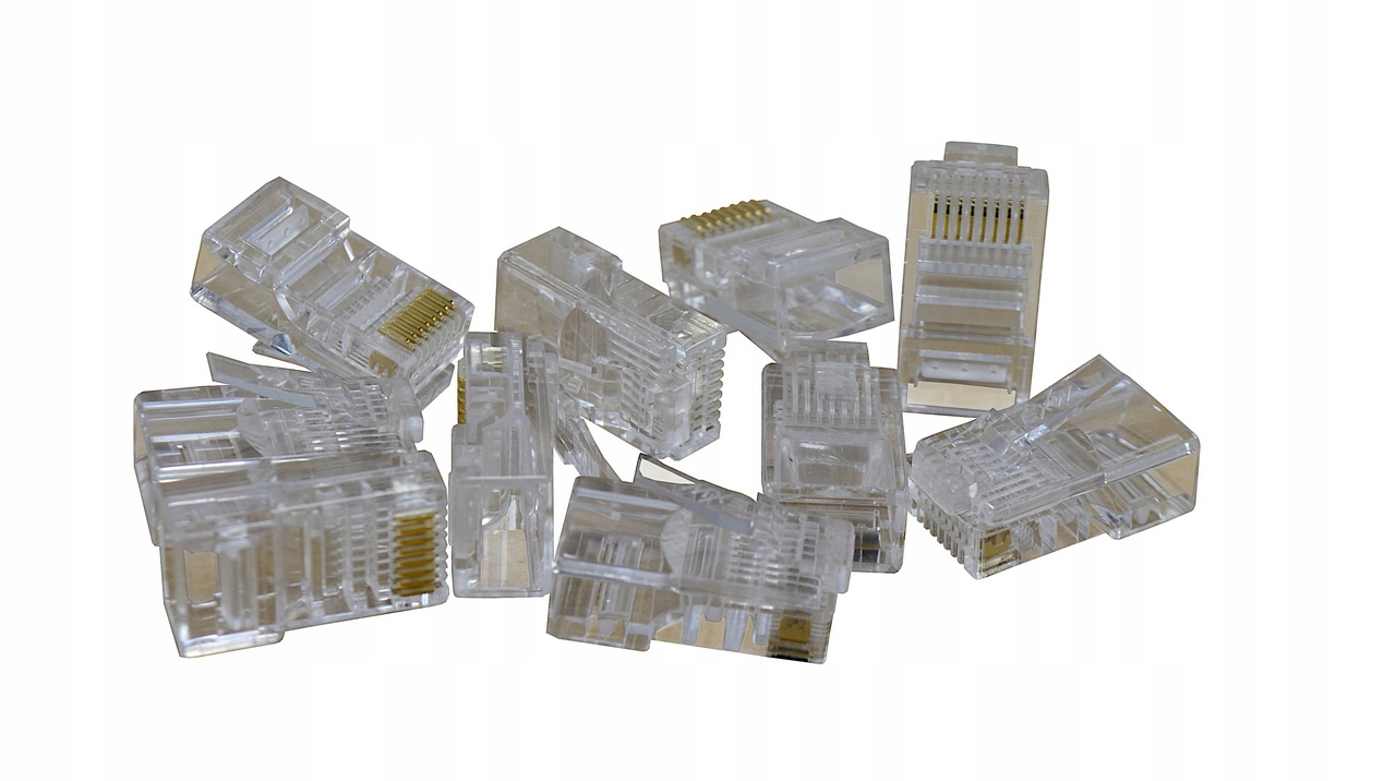 WTYK RJ45 8P8C WTYCZKI INTERNETOWE POZŁACANE KAT.5E UTP 100SZT. Kod producenta W-88U-5/100