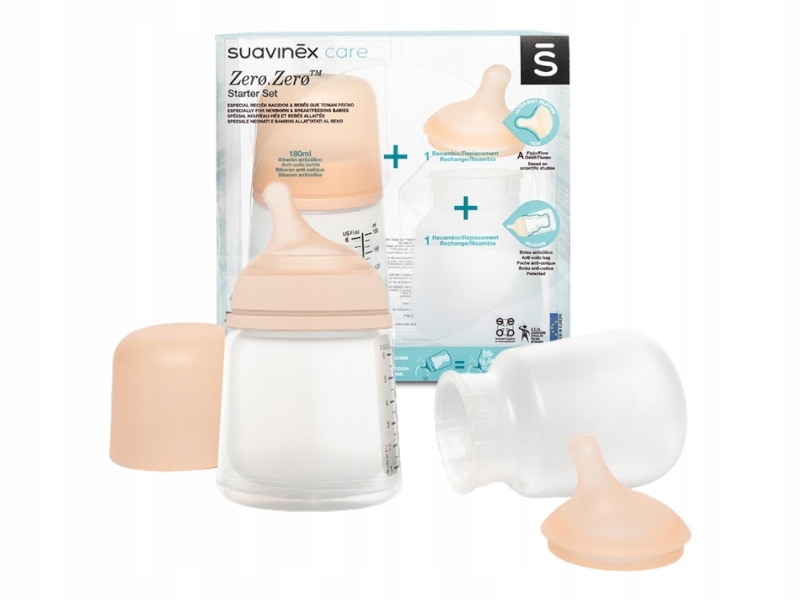 

Suavinex Zestaw Butelka Zero 180 ML Regulowany A