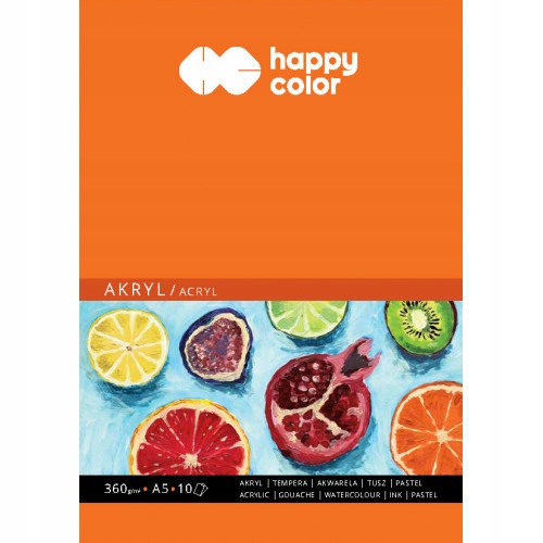Blok do akrylu / akwareli A5 Happy Color 360g