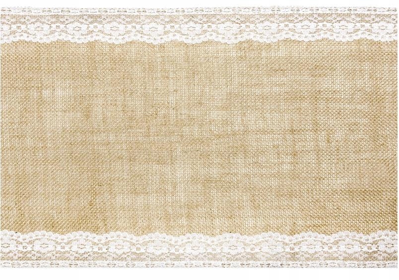 

Bieżnik Juta Koronka Tkanina Jutowa 2,75 X 28cm