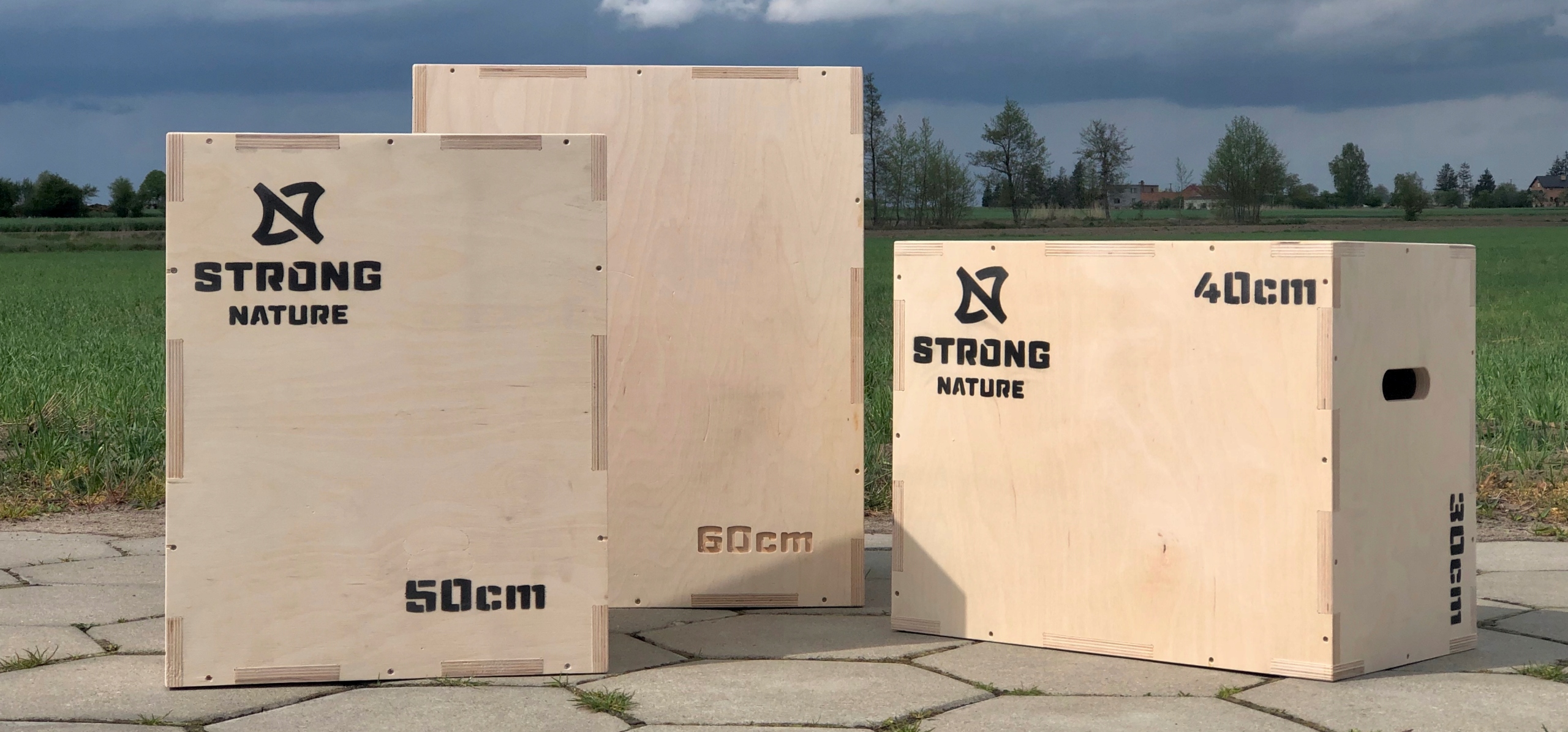 Wytrzymała skrzynia XXL 50x60x75 trening crossfit Marka bez marki