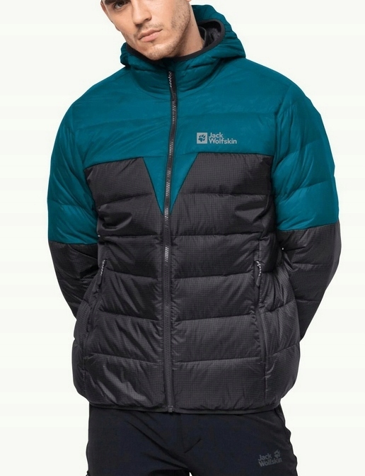 3054 Bunda Jack Wolfskin Pánská Zimní S Kapucí péřová Dna Tundra M
