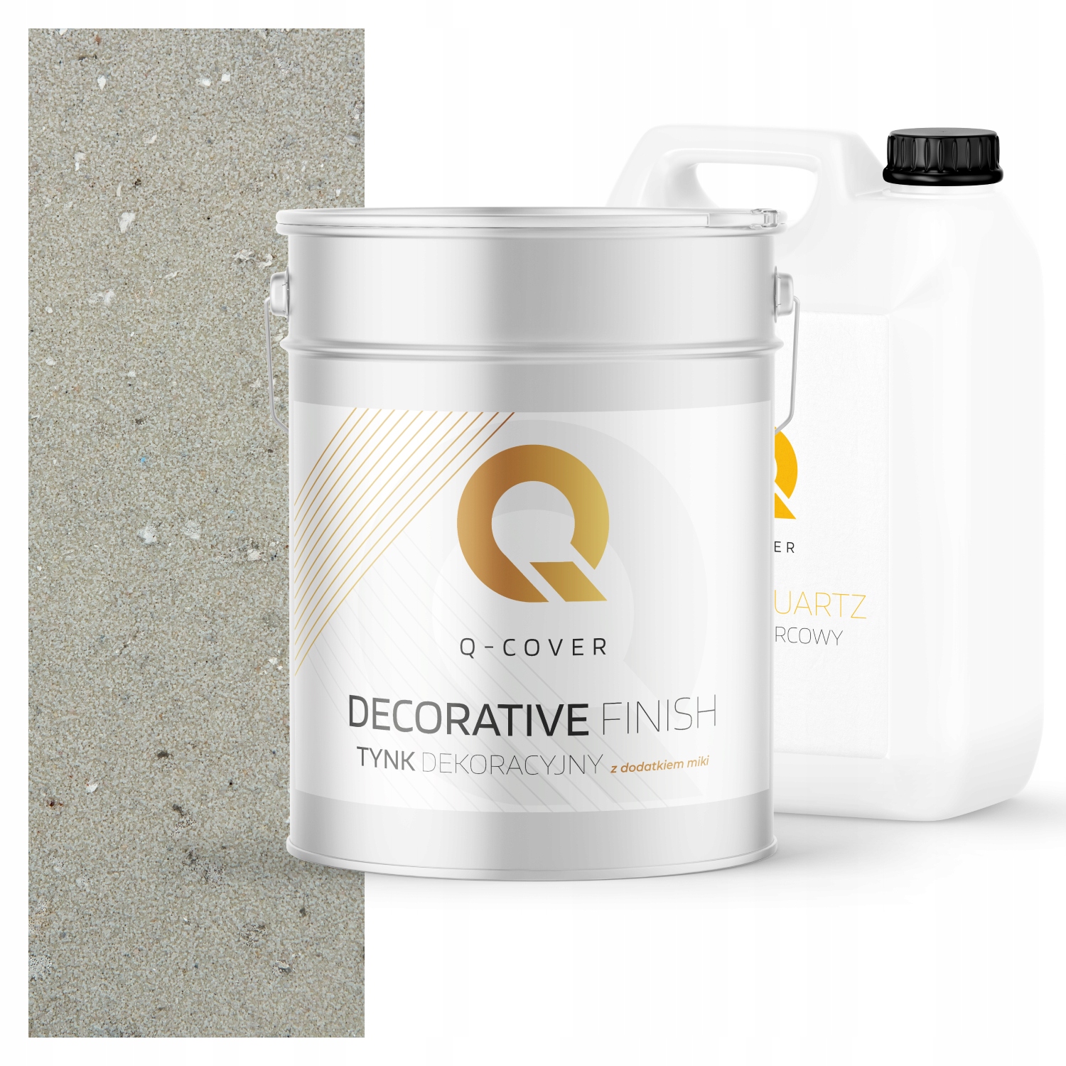 Dekorativní Omítka Sada Na 3,5 m2 Béžová Světlá Se Stříbrnou Mikou Grunt D803