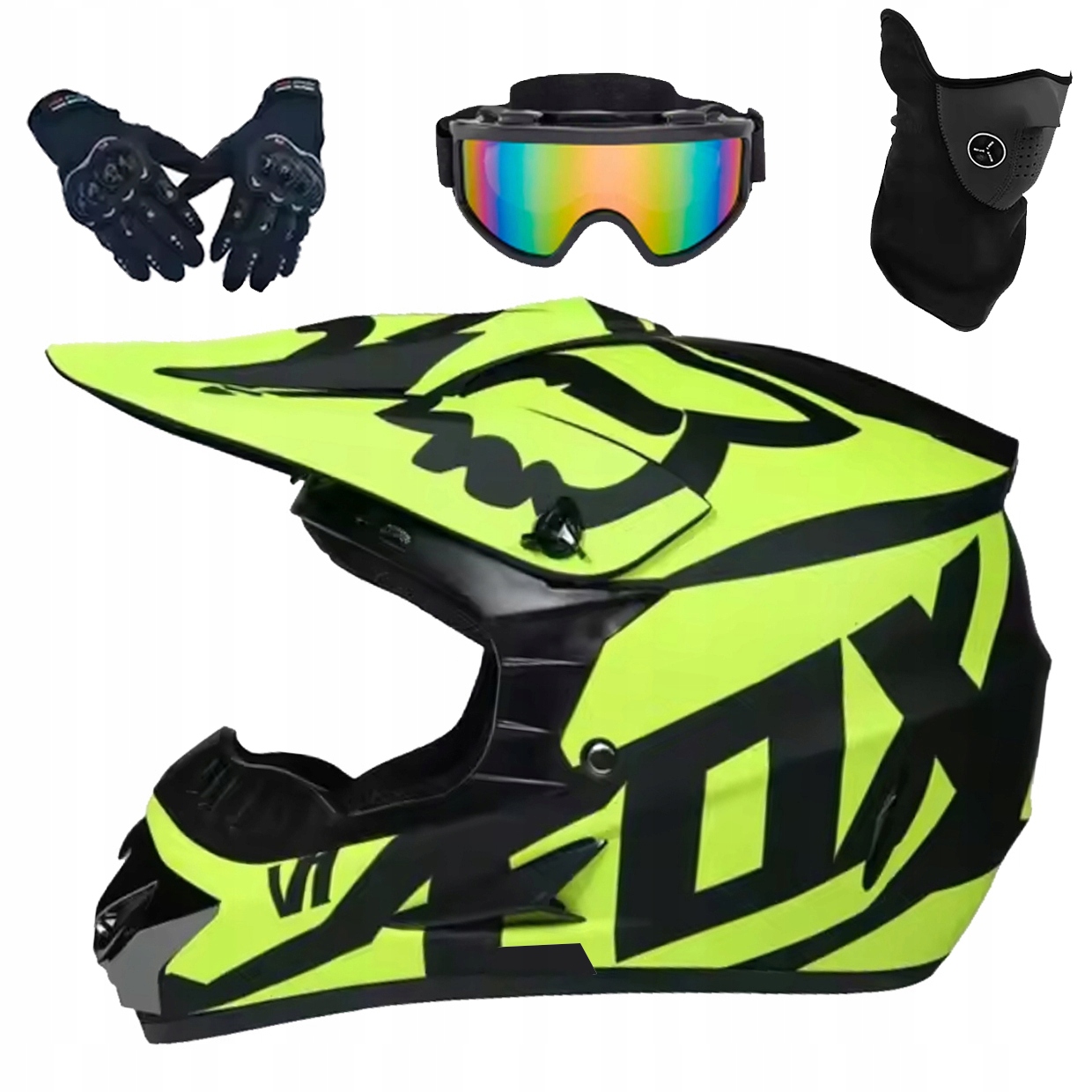 Helma Na Elektrickou Koloběžku Cross Enduro Quad Bmx Helma Brýle Rukavice S