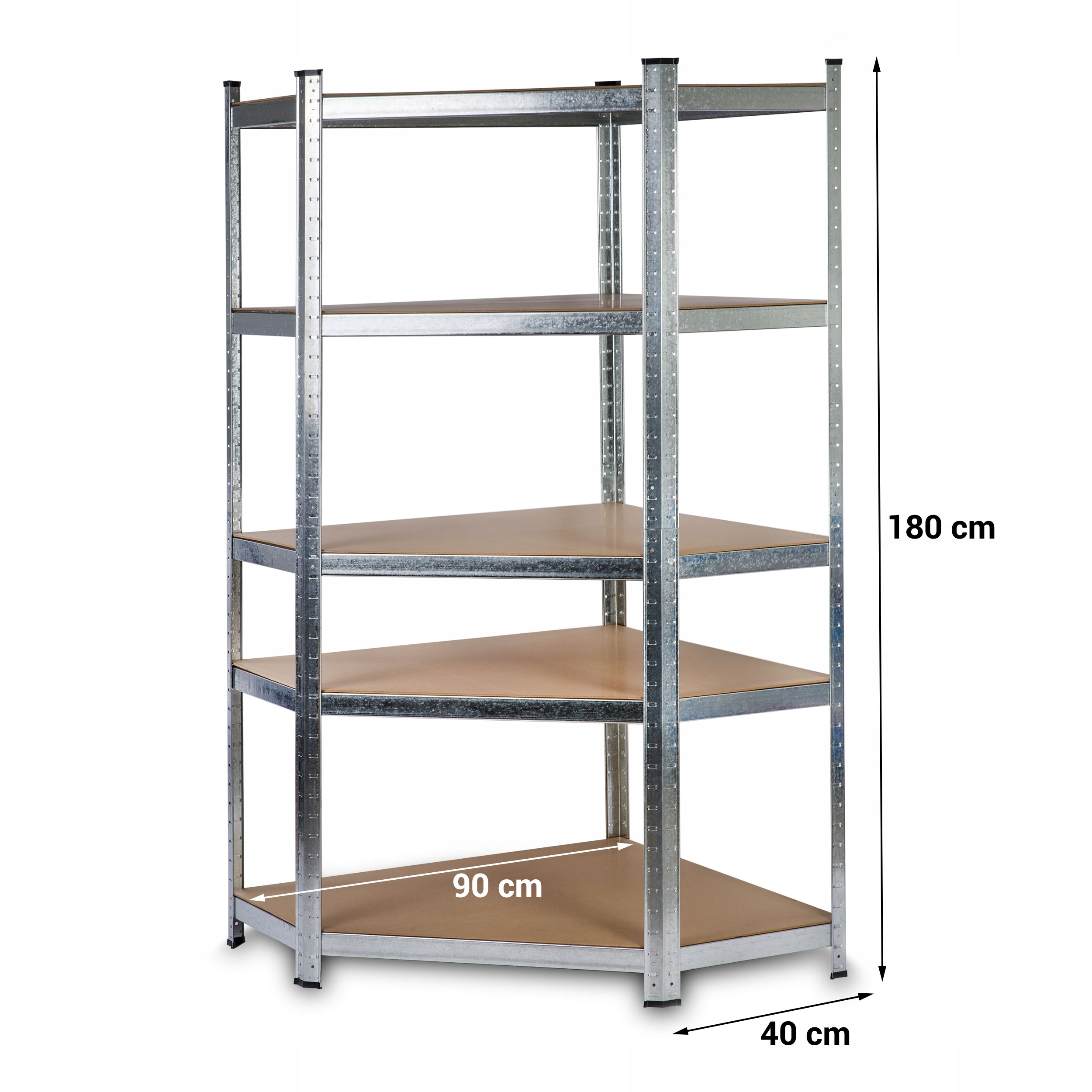 KAMPINIS METALINIS SANDĖLIŲ stelažas 180x90x40 875 kg Maksimali lentynos apkrova 175 kg