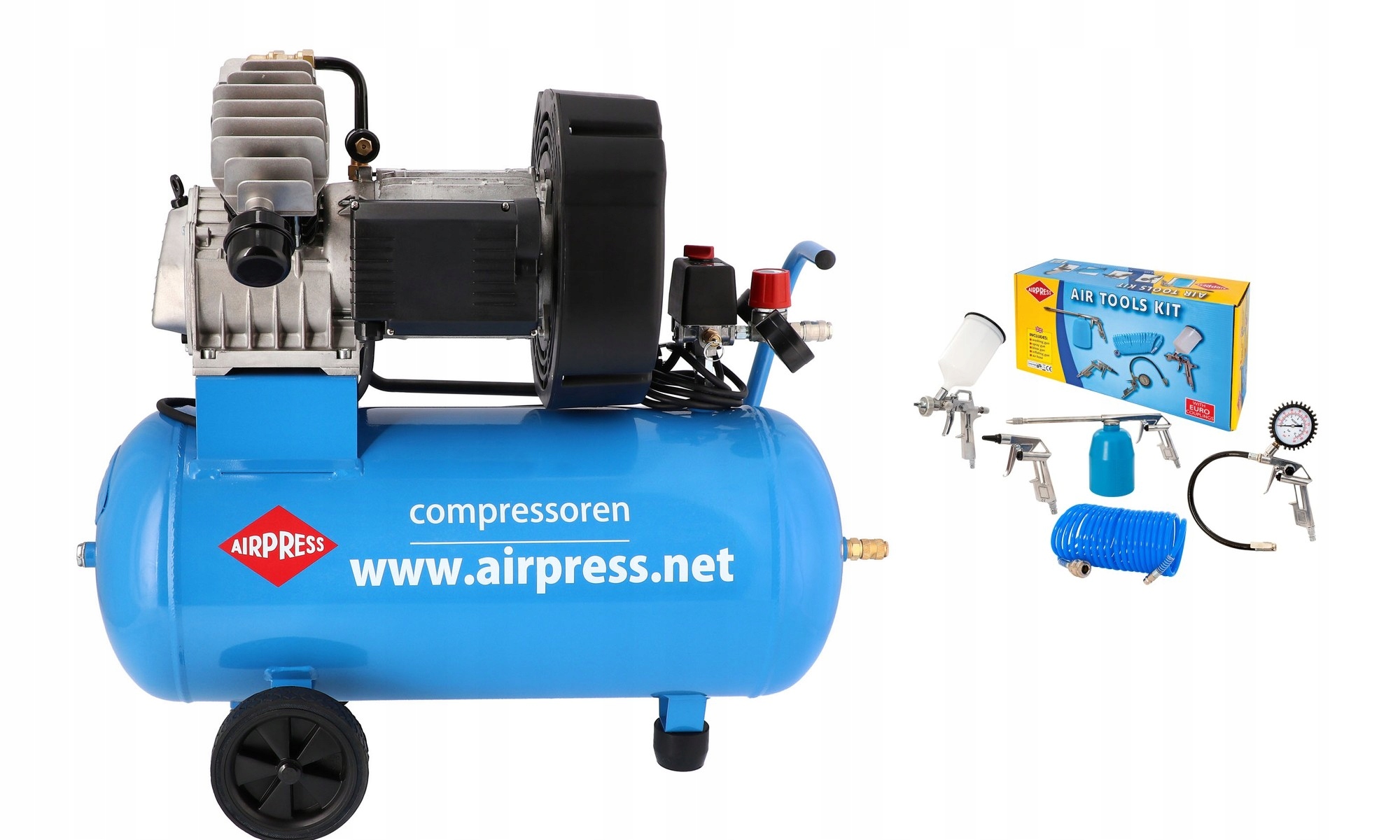 AIRPRESS SPRĘŻARKA TŁOKOWA 50l LM 50-410+Akcesoria