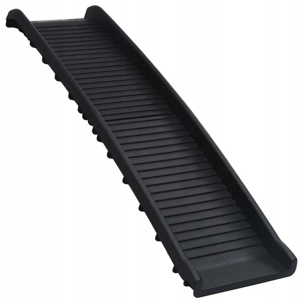 Levně Rampa pro psy s zábranami, protiskluzová, skládací, černá, 155,5x40x