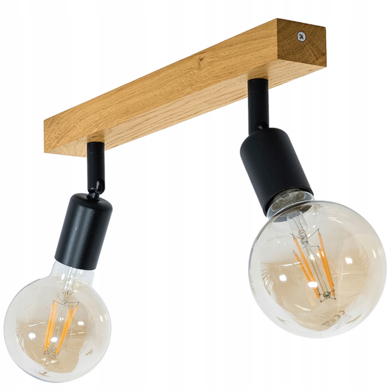 Nástěnná Led lampa Dubová 35 cm E27 nad zrcadlo do koupelny, stropní