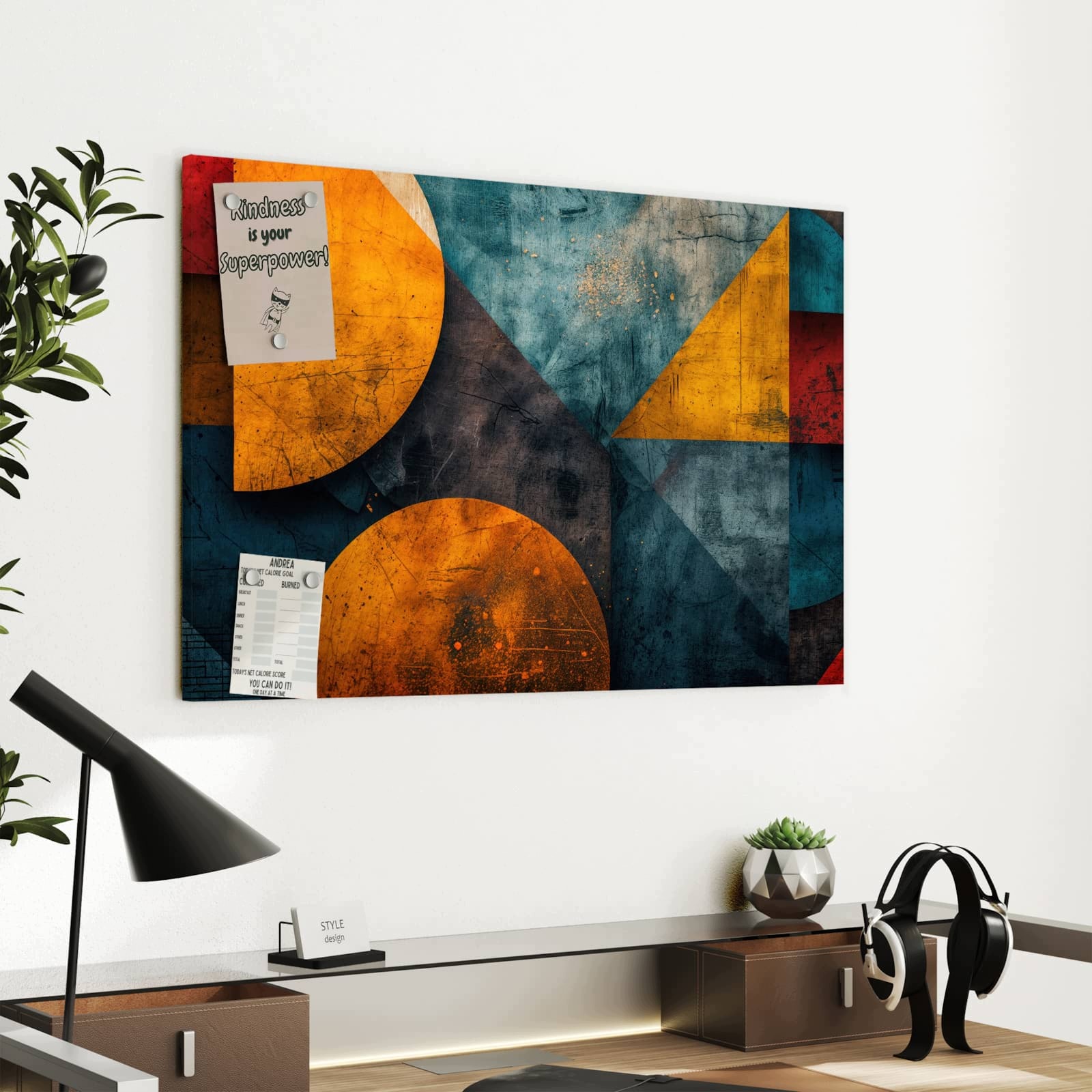 Magnetická tabule Geometrické Umění 60 × 40 cm