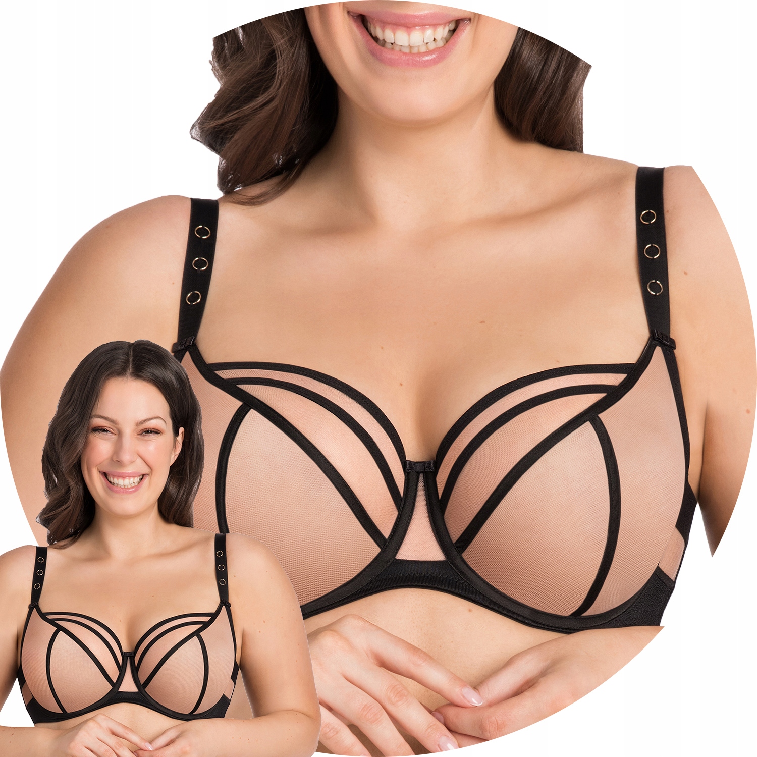 Gorsenia K885 Tesora béžová Měkká podprsenka 80E Soft