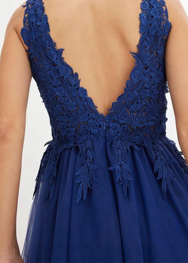 42 DŁUGA SUKIENKA Z TIULU Z KORONKĄ fjd Rozmiar 42