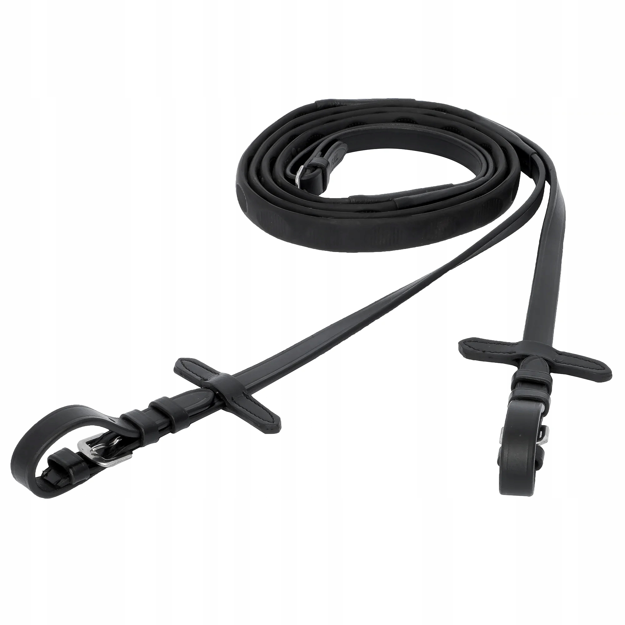 B Wodze dla konia Equestrian Queen Ergo Rubber gumowe szerokie czarne Full