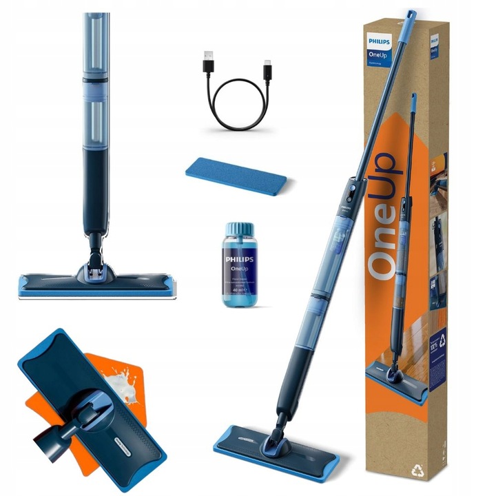 Mop Philips OneUp 5000 XV5113/01 bezprzewodowy lekki OneUp Led