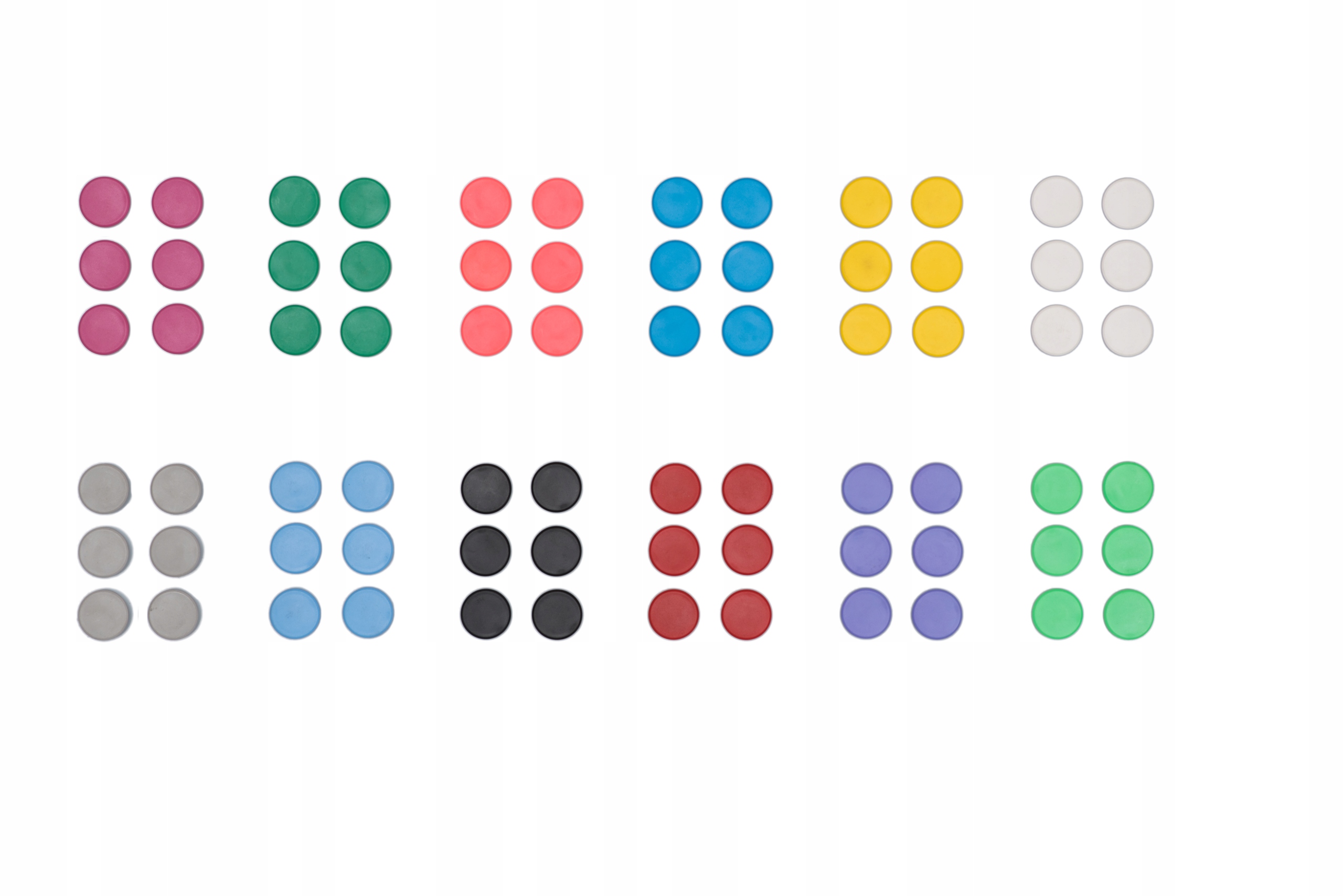 

Magnesy kolorowe 13 mm 6 szt.