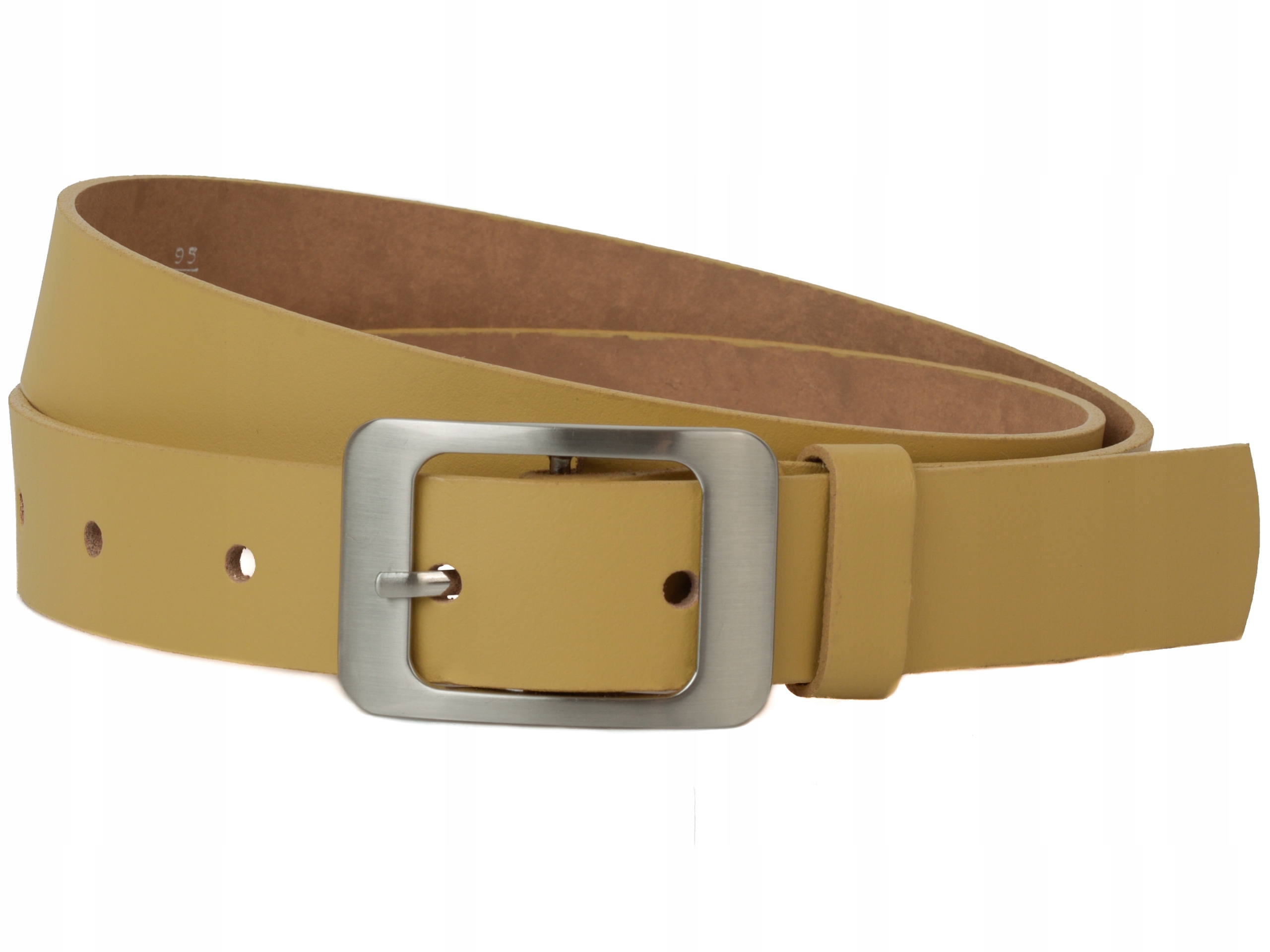 

Skórzany Pasek damski 3cm Cielisty