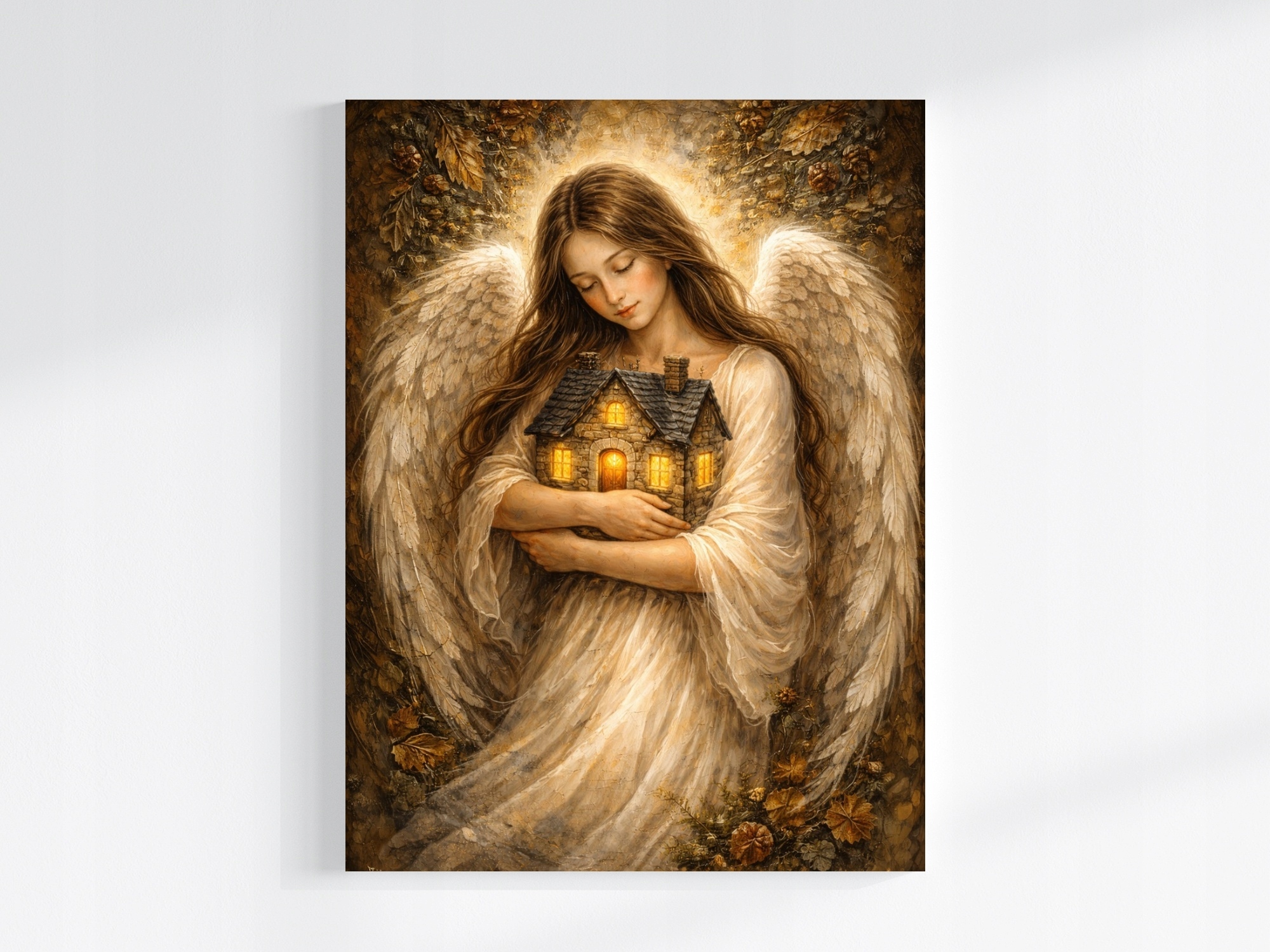 Obraz Na Plátně Canvas Postava Anděl strážný Dům Bezpečnostní Péče 60x80