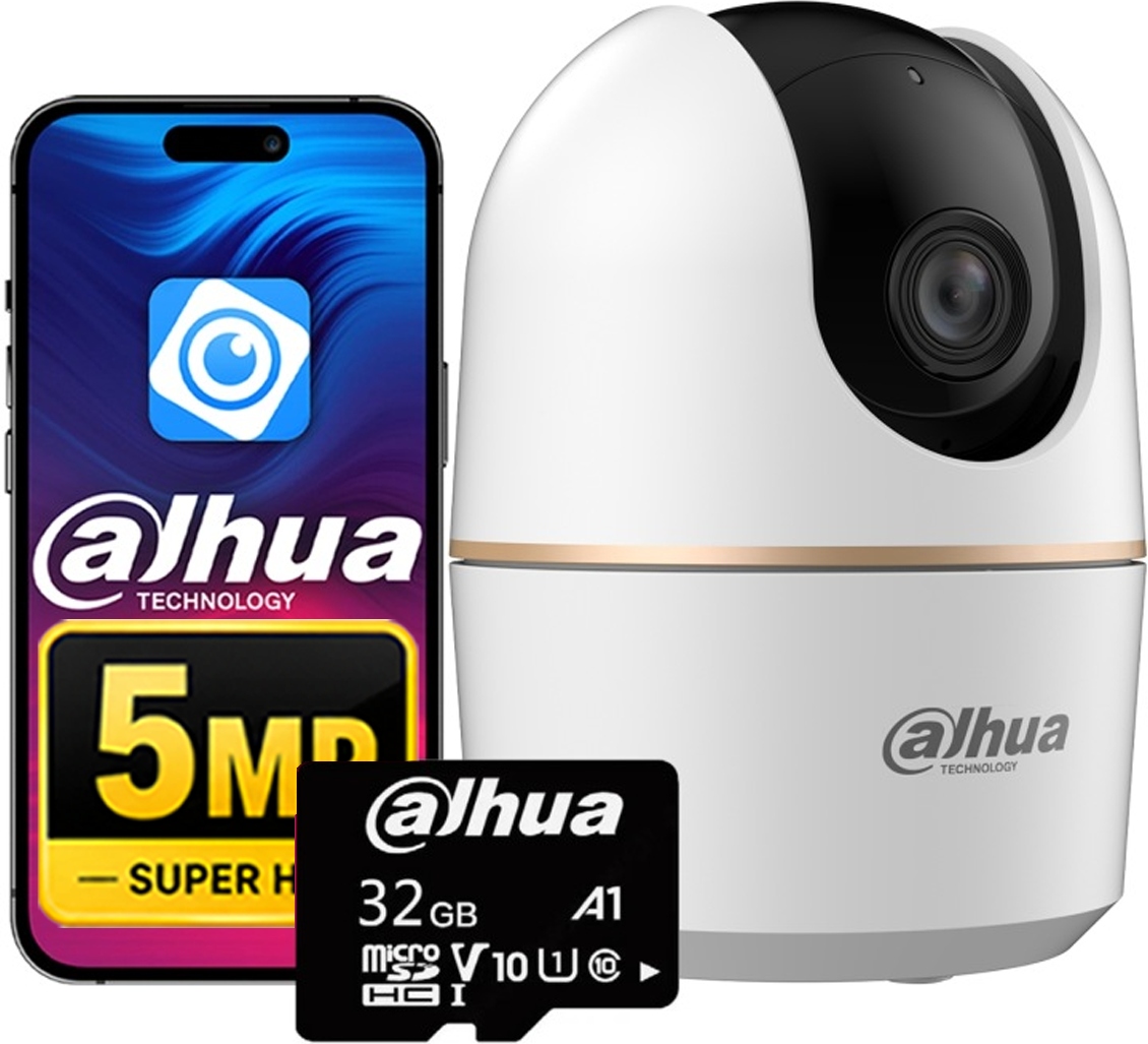 WiFi kamera vnitřní chůvička 5MPx Dahua H5A A1 Hero Otočný mikrofon 32GB