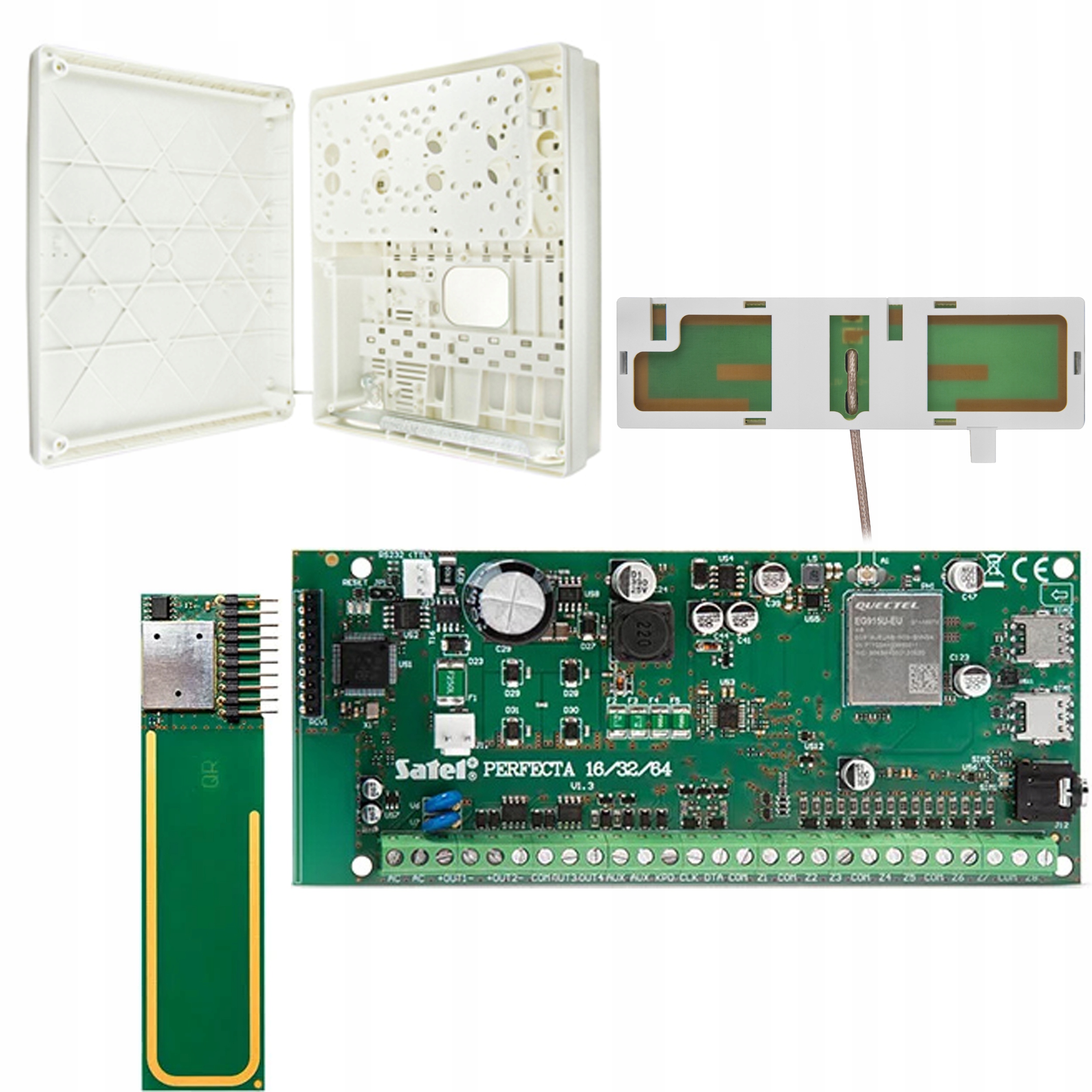[10E] Zestaw Alarmowy Perfecta 64 M 2G/4G Lte centrala Rf OPU-3 P Satel