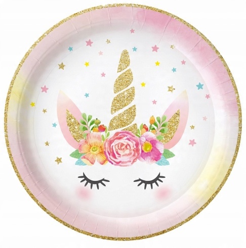 

Talerzyki papierowe Jednorożec 6 sztuk/18cm