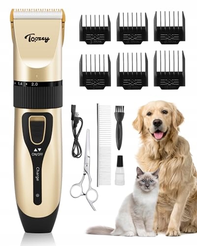 Levně Toozey Strojek na stříhání psů a koček Bezdrátový Dlouhá zlatá srst