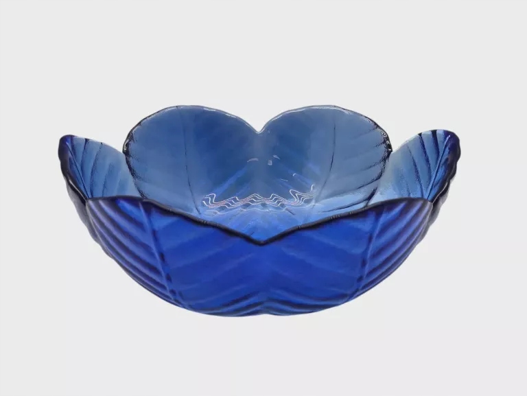 KOBALTOWA NIEBIESKA MISKA SALATERKA SZKŁO KOLOROWE VINTAGE ZĄBKOWICE HGS