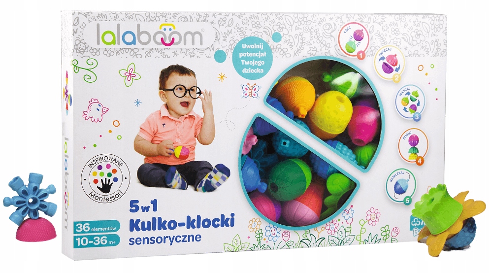 

Trefl Klocki sensoryczne Lalaboom 36 el. 61080